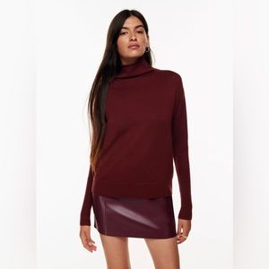 WILFRED red Cyprie wool sweater